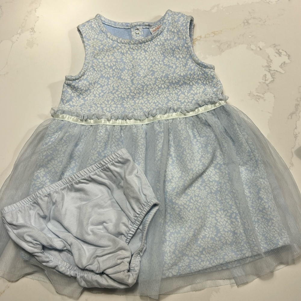 Blue tulle dress